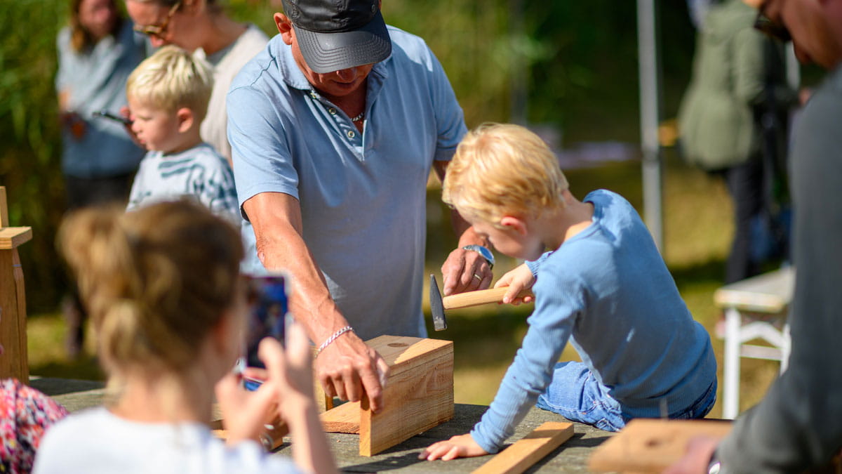 Nestkastje timmeren in Nationaal Park De Groote Peel