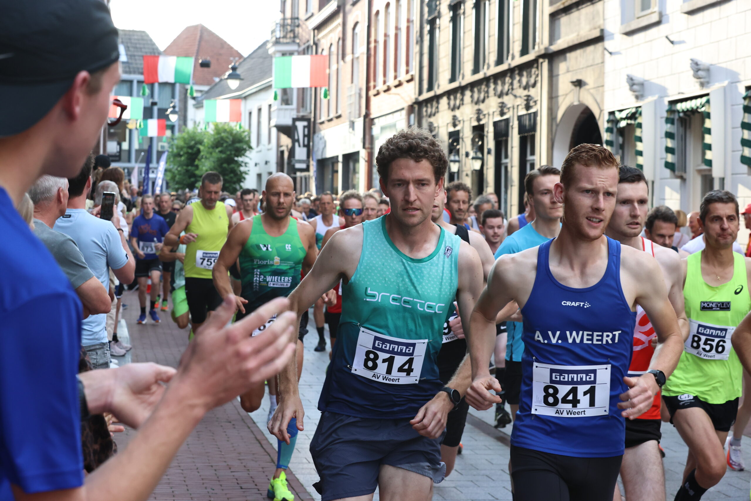 Singelloop door centrum van Weert
