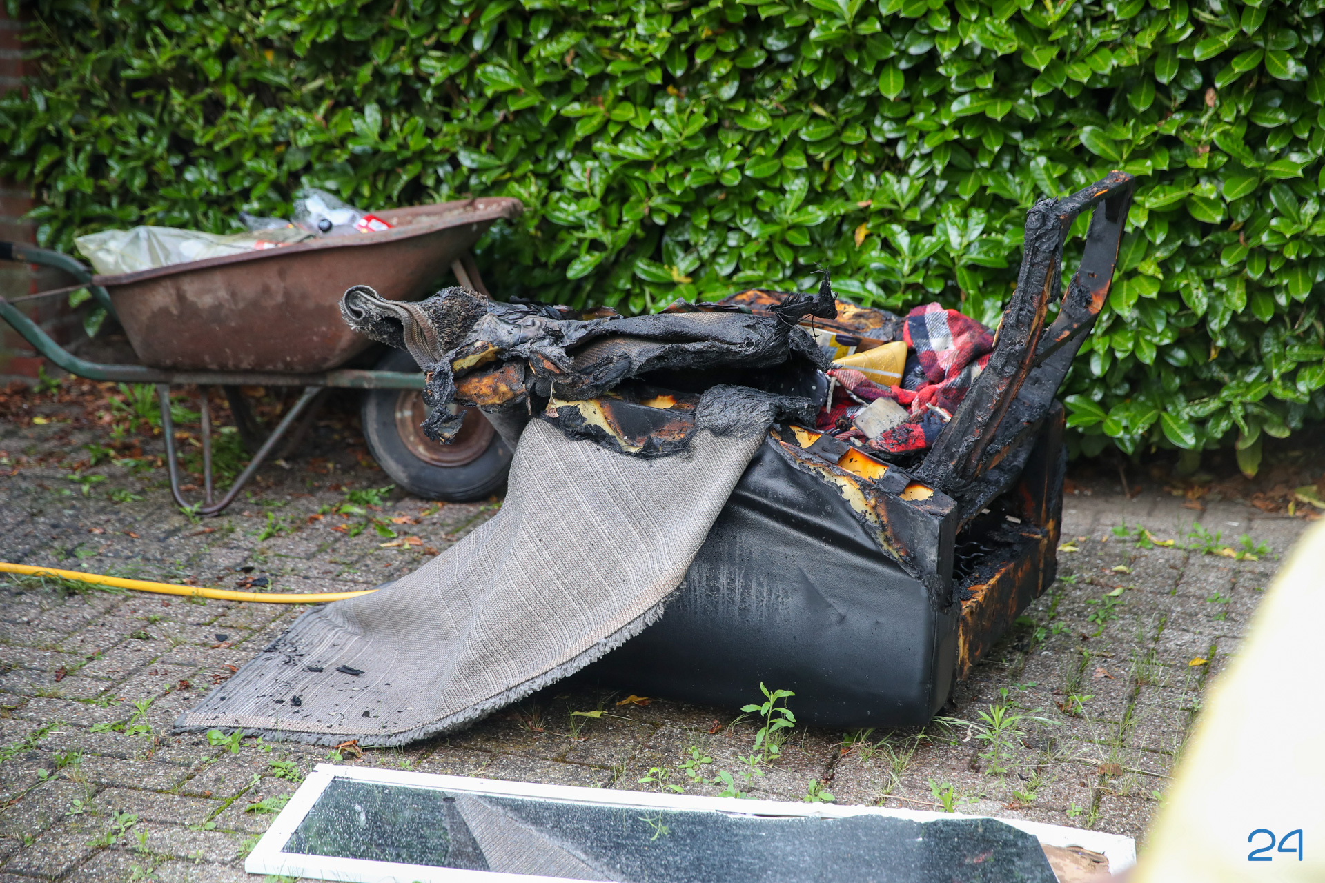 Garagebrand aan de Leeuwebekstraat in Ospel