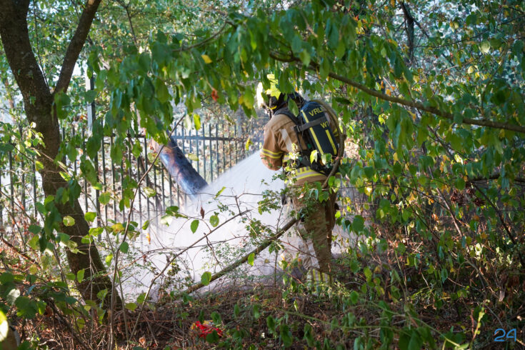 Brand in bossages bij zwembad IJzeren Man snel onder controle