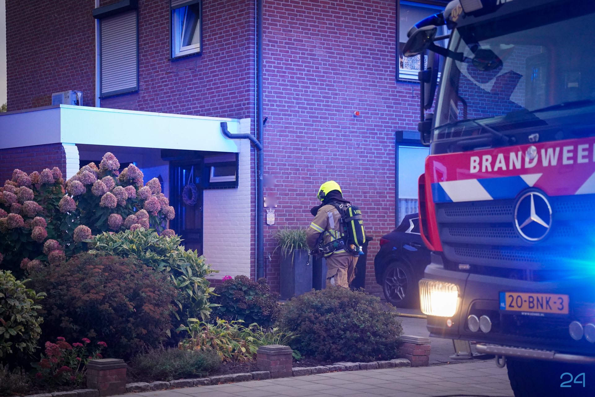 Brand aan gasfles bij barbecue in Nederweert-Eind