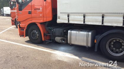 Vrachtwagenbrandje Parkeerplaats Meiberg A2 Nederweert