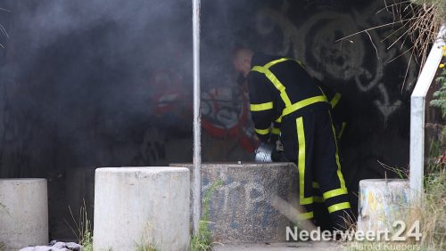 Klein buitenbrandje Ringbaan-Zuid Weert bij de skatebaan