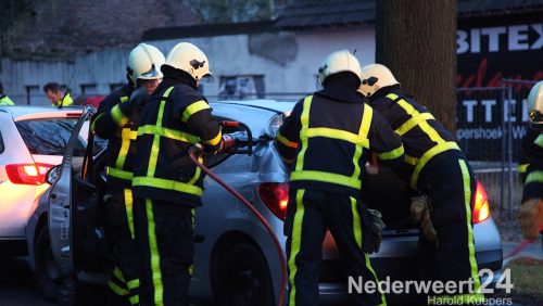 Ongeval, kettingbotsing  Roermondseweg Weert