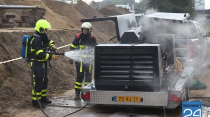 Aggregaat in brand aan Steer in Nederweert