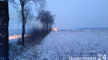 Snoeiafval Brand Laarderheideweg Nederweert