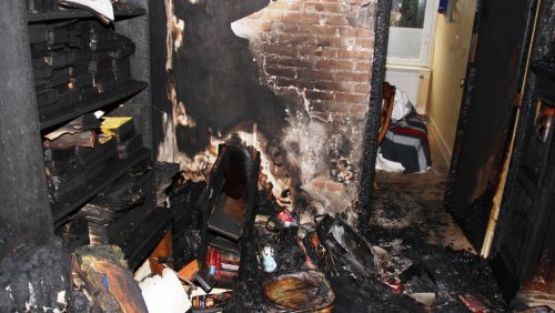 Brand-woning-woonkamer