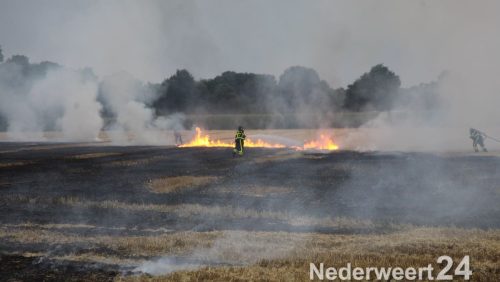 Gehakseld stro in brand Schoordijk Weert