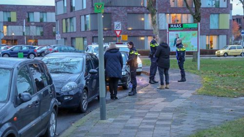 Kop-staart-botsing-Schoolstraat-Nederweert-1