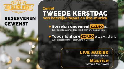 Live-muziek-en-Tapas-to-share-op-Tweede-Kerstdag-bij-Eetcafe-de-Kleine-Winst Live-muziek-en-Tapas-to-share-op-Tweede-Kerstdag-bij-Eetcafe-de-Kleine-Winst