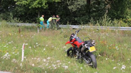 Motorrijder-onderuit-rotonde-N266-Someren-2