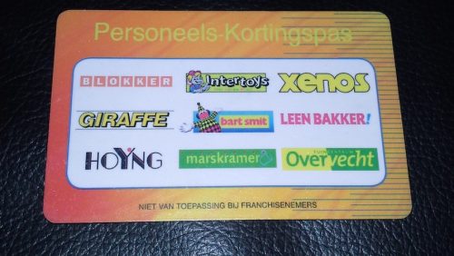 Personeels-kortingspas