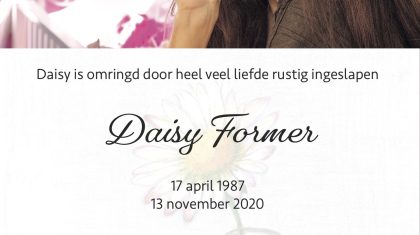 Rouwadvertentie-Daisy-Former