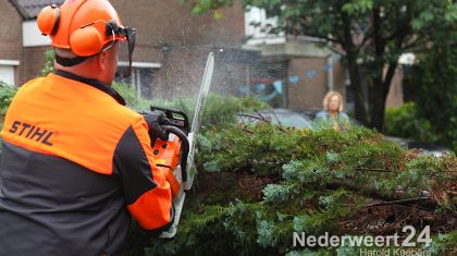 Stromschade aan de Tamboerstraat in Weert