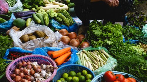 Fresh vegetables at market